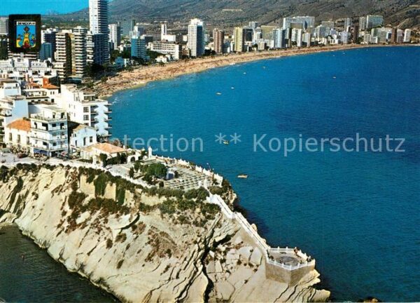 Benidorm Castillo y Playa de Levante vista aérea