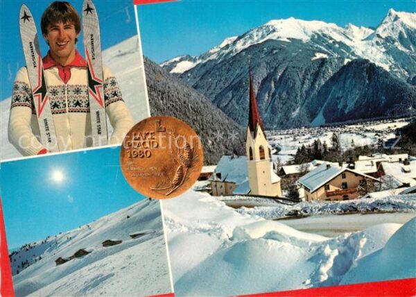 Finkenberg Tirol Ortsansicht mit Kirche Alpenpanorama Wi