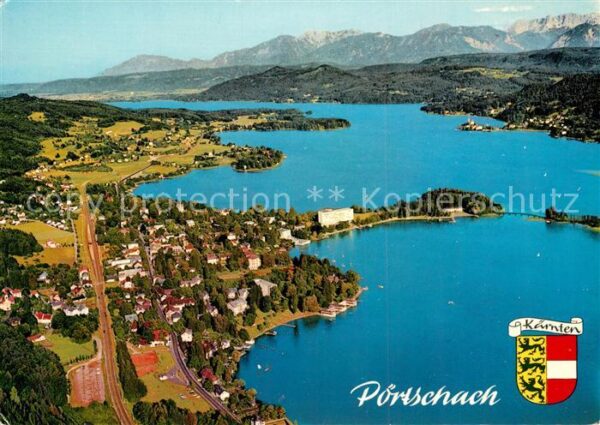 Poertschach Woerthersee mit Maria Wörth und Karawanken Fliegera