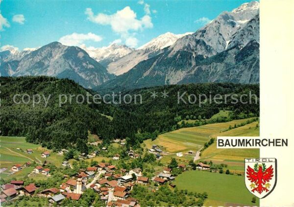 Baumkirchen mit Bettelwurf Karwendelgebirge Flieger