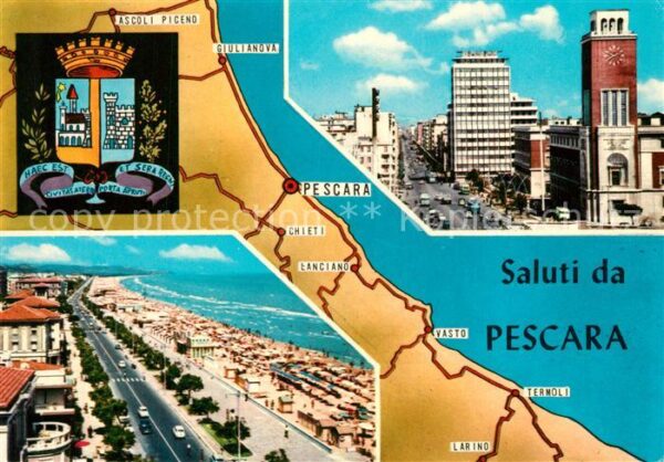 Pescara Stadtbild mit Hochhaus Uferstrasse Stra