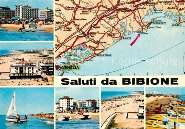 Bibione Strand Hotels Landkarte Mittelmeerküste