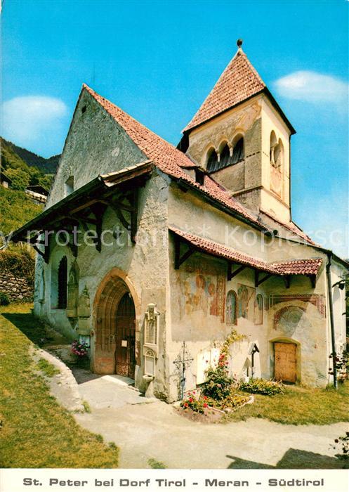 Dorf Tirol Chiesa San Pietro St Peter Kirche XIV -