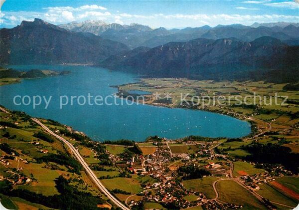 Mondsee Salzkammergut Ferien- und Badeort mit Schafberg Hoher