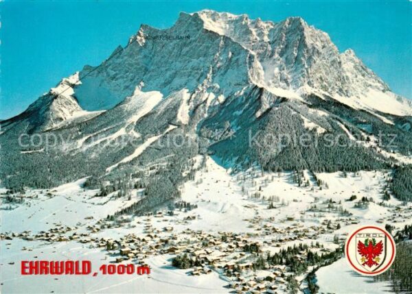 Ehrwald Tirol Winterpanorama mit Zugspitze Wetterstei
