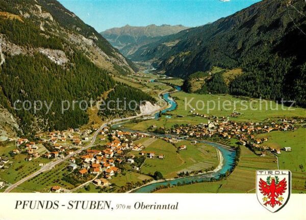 Stuben Pfunds Oberinntal Alpenpanorama Fliegeraufnahm