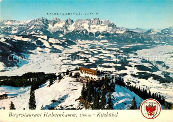 Kitzbuehel Tirol Bergrestaurant Hahnenkamm mit Kaisergeb