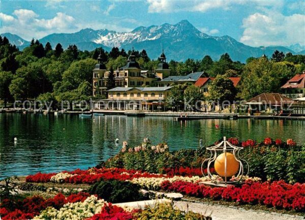 Velden Woerthersee Hotel Schloss Velden gegen Mittagskogel
