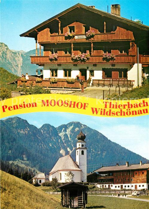 Thierbach Wildschoenau Pension Mooshof Ortsmotiv mit Kirche Al
