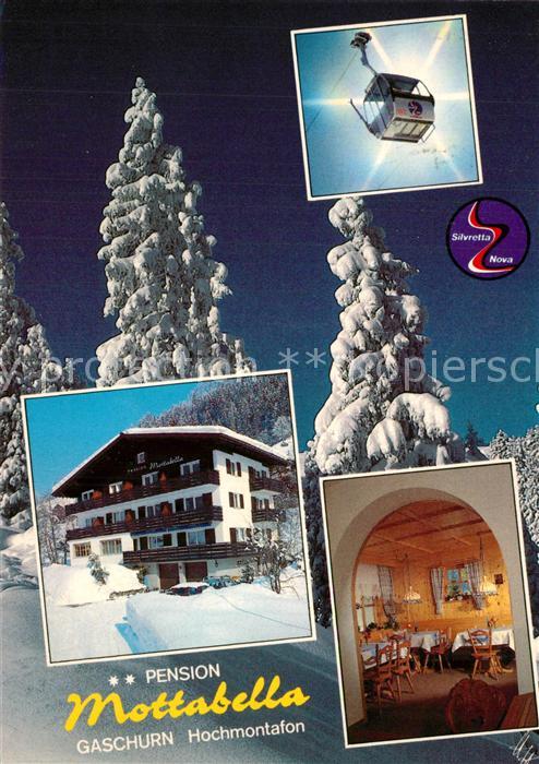 Gaschurn Vorarlberg Pension Mottabella Bergbahn Winterzaube