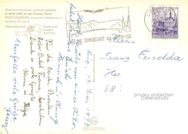Linz Donau Wallfahrtskirche Pöstlingberg Fliegerau – Bild 2