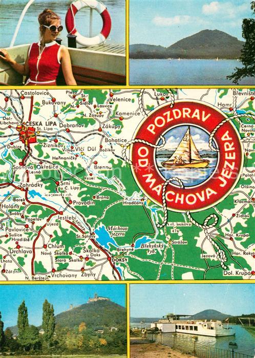 Doksy Hirschberg See  Machovo jezero See Fähre Landschaftspan