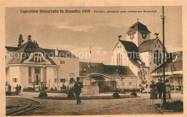 Exposition Universelle Bruxelles 1910 Pavillon Allemand Restaurant Kaiserhof