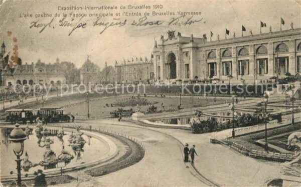 Exposition Universelle Bruxelles 1910 Entree Kermesse Alle Gauche