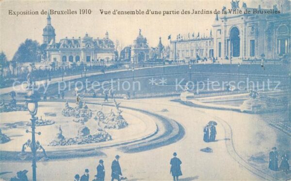 Exposition Universelle Bruxelles 1910 Jardins de la Ville de Bruxelles