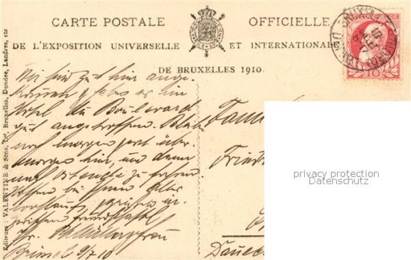 Exposition Universelle Bruxelles 1910 Entree de Bruxelles Kermesse – Bild 2