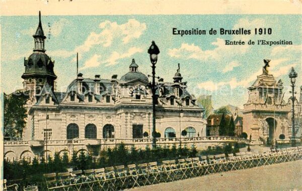 Exposition Universelle Bruxelles 1910 Entree de l'Exposition