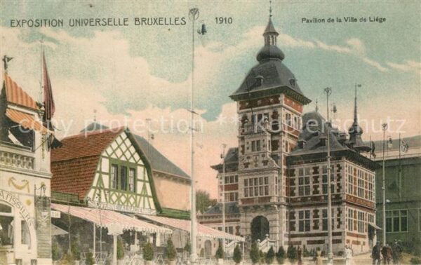 Exposition Universelle Bruxelles 1910 Pavillon de la Ville de Liege