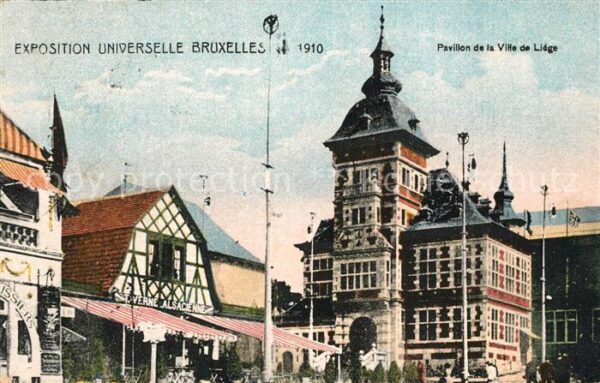 Exposition Universelle Bruxelles 1910 Pavillon de la Ville de Liege