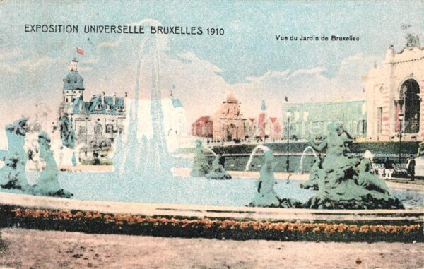 Exposition Universelle Bruxelles 1910 Jardin de Bruxelles