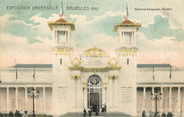 Exposition Universelle Bruxelles 1910 Colonies Francaises Pavillon
