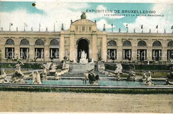 Exposition Universelle Bruxelles 1910 Cascades Facade Principale