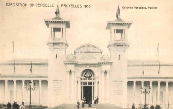 Exposition Universelle Bruxelles 1910 Colonies Francaises Pavillon