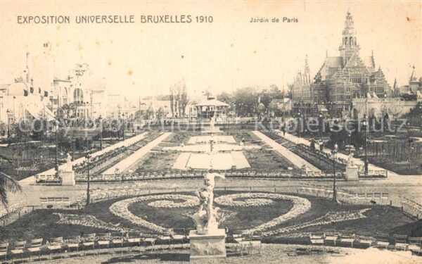 Exposition Universelle Bruxelles 1910 Jardin de Paris