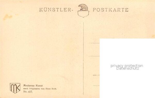 Kuenstlerkarte Hans Best Kriegsnachrichten Zeitung M?n – Bild 2