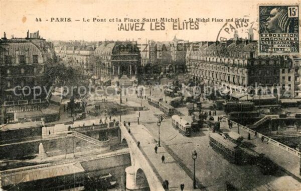 Strassenbahn Paris Pont et Place Saint-Michel