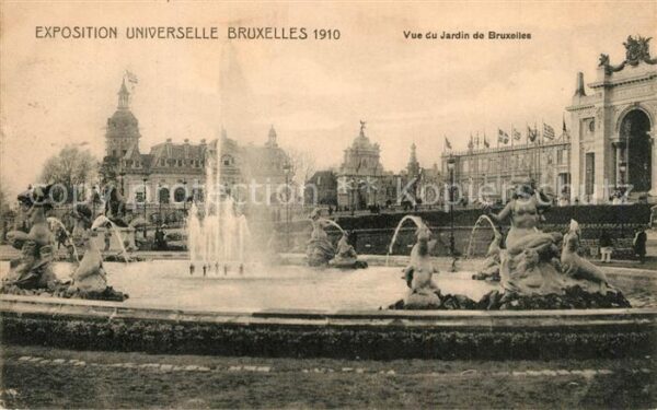 Exposition Universelle Bruxelles 1910 Jardin de Bruxelles