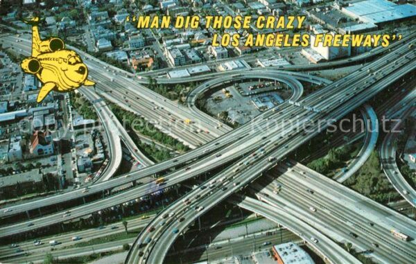 Autobahn Freeway Interchanges Los Angeles Aerial