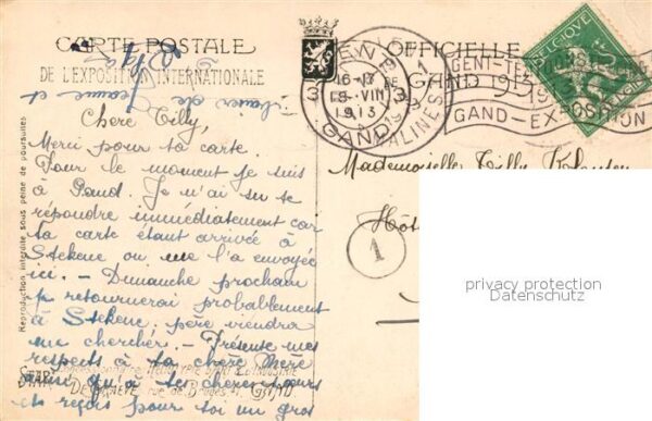 Exposition Universelle Gand 1913 Arcades Chateau d_Eau Section Anglaise – Bild 2