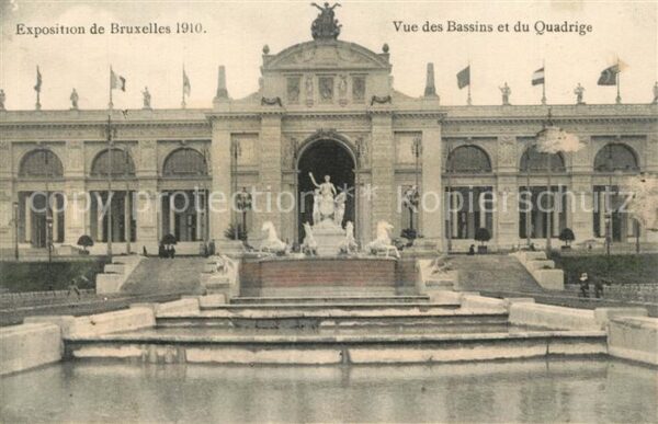 Exposition Universelle Bruxelles 1910 Bassins Quadrige