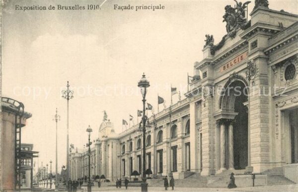 Exposition Universelle Bruxelles 1910 Facade Principale