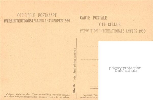 Exposition Internationale Antwerpen 1930 Hoofdingang – Bild 2