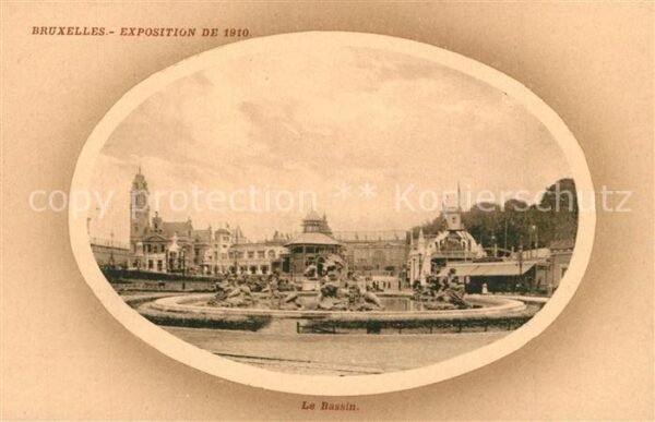 Exposition Universelle Bruxelles 1910 Le Bassin