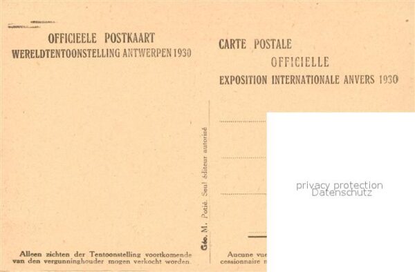 Exposition Internationale Anvers 1930 Vue de la Superbe Eglise – Bild 2