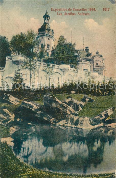 Exposition Universelle Bruxelles 1910 Jardins Suisses