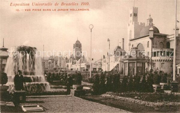 Exposition Universelle Bruxelles 1910 Jardin Hollandais