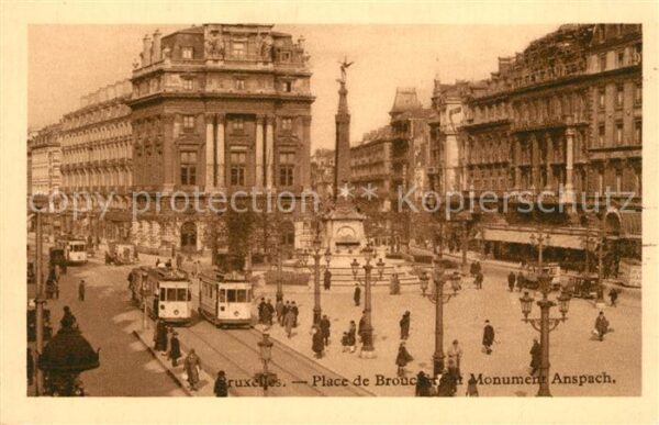 Strassenbahn Bruxelles Place de Brouckere Monument A