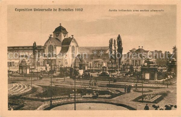 Exposition Universelle Bruxelles 1910 Jardin Hollandais Section Allemand