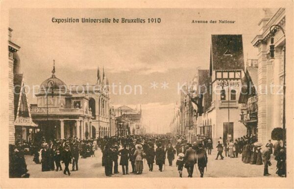Exposition Universelle Bruxelles 1910 Avenue des Nations