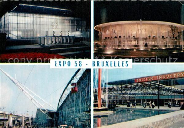 Exposition Universelle Bruxelles 1958 Pavillons URSS USA France Grande-Bretag
