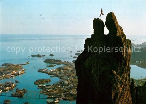 Klettern Bergsteigen Mountain Climber Mount Svolvaergeita No