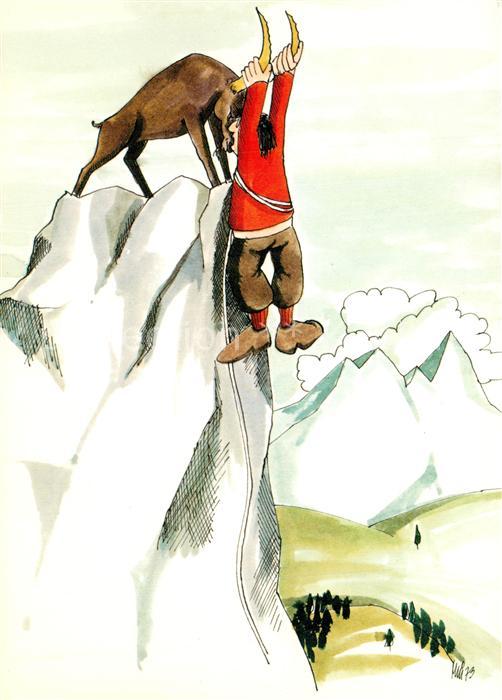 Bergsteigen Klettern Steinbock
