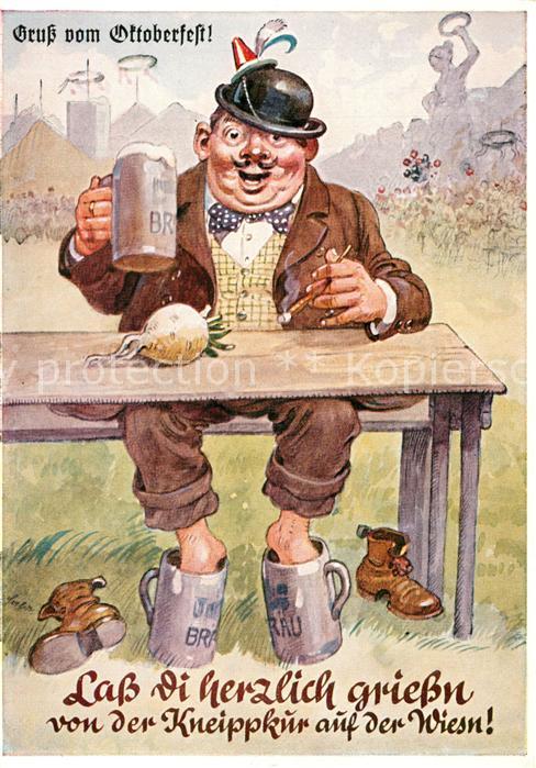 Oktoberfest Kneippkur Humor Mann Zigarre Bier R?be