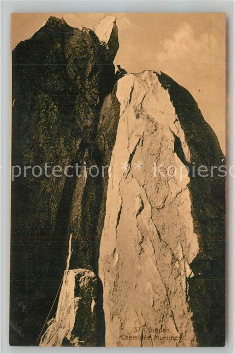 Klettern Bergsteigen Grepon Cheminee Mummery