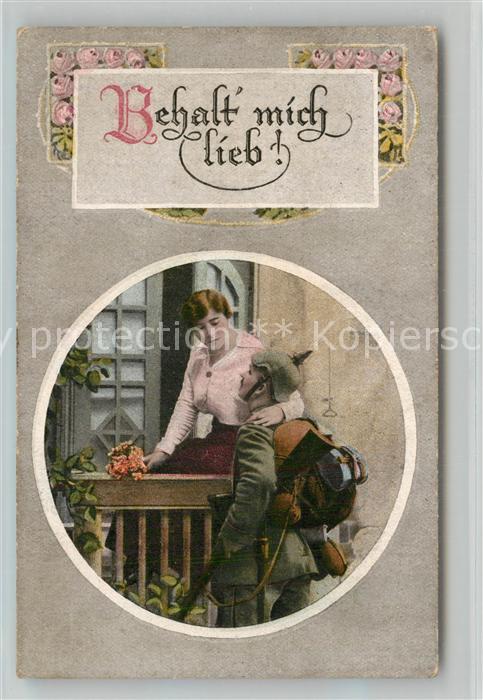 Militaria Poesie Behalt mich lieb