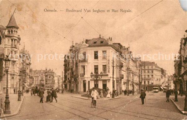 Ostende Oostende Boulevard Van Iseghem Rue Royale